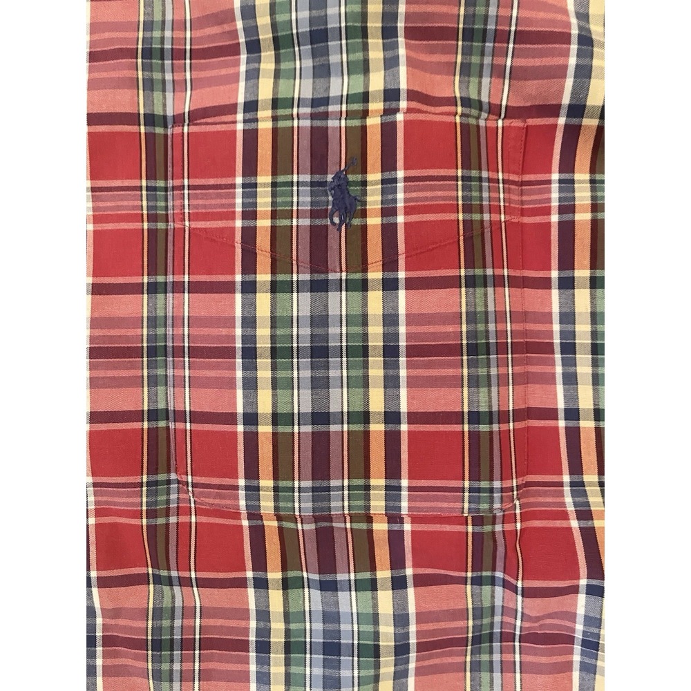 Ralph Lauren Plaid Long Sleeve Button Down Multicolor Men's Large